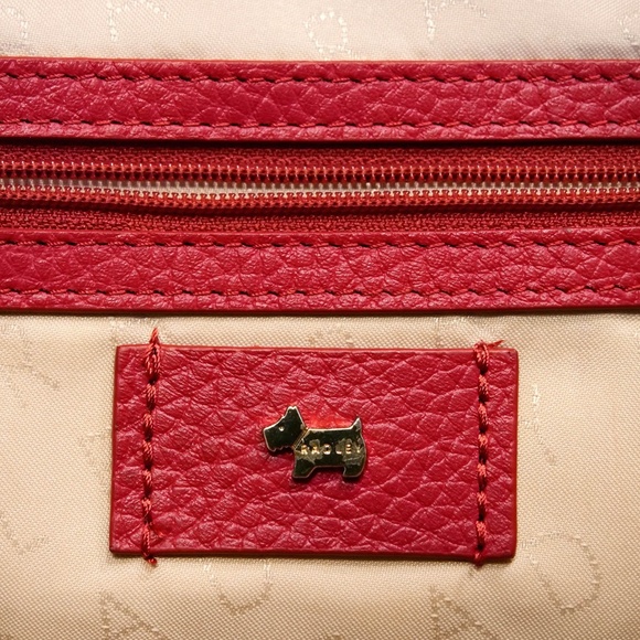 RADLEY LONDON Red Pebbled Leather Flapover Backpack, Red - Picture 6 of 10